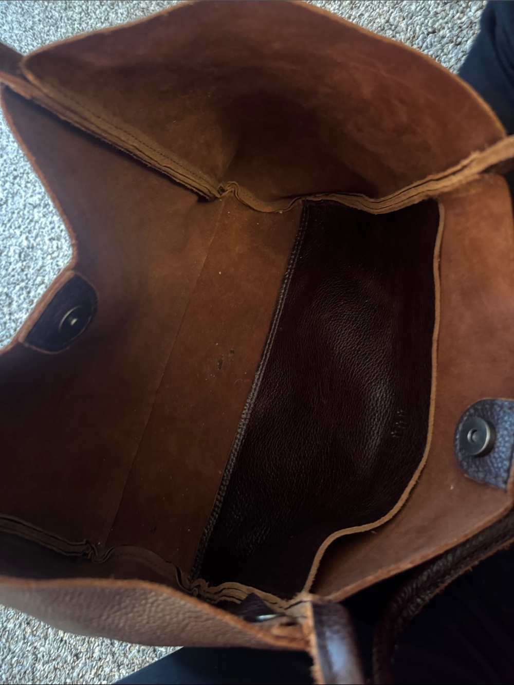Portland leather  Brown Shoulder Tote - Picture 3 of 6